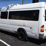 Side shot of custom sprinter van in Alpharetta, GA